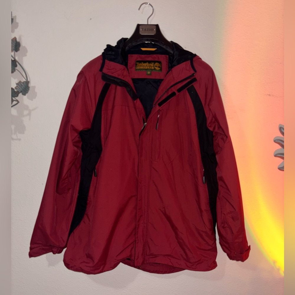 Timberland Men's Red and Black Performance Jacket